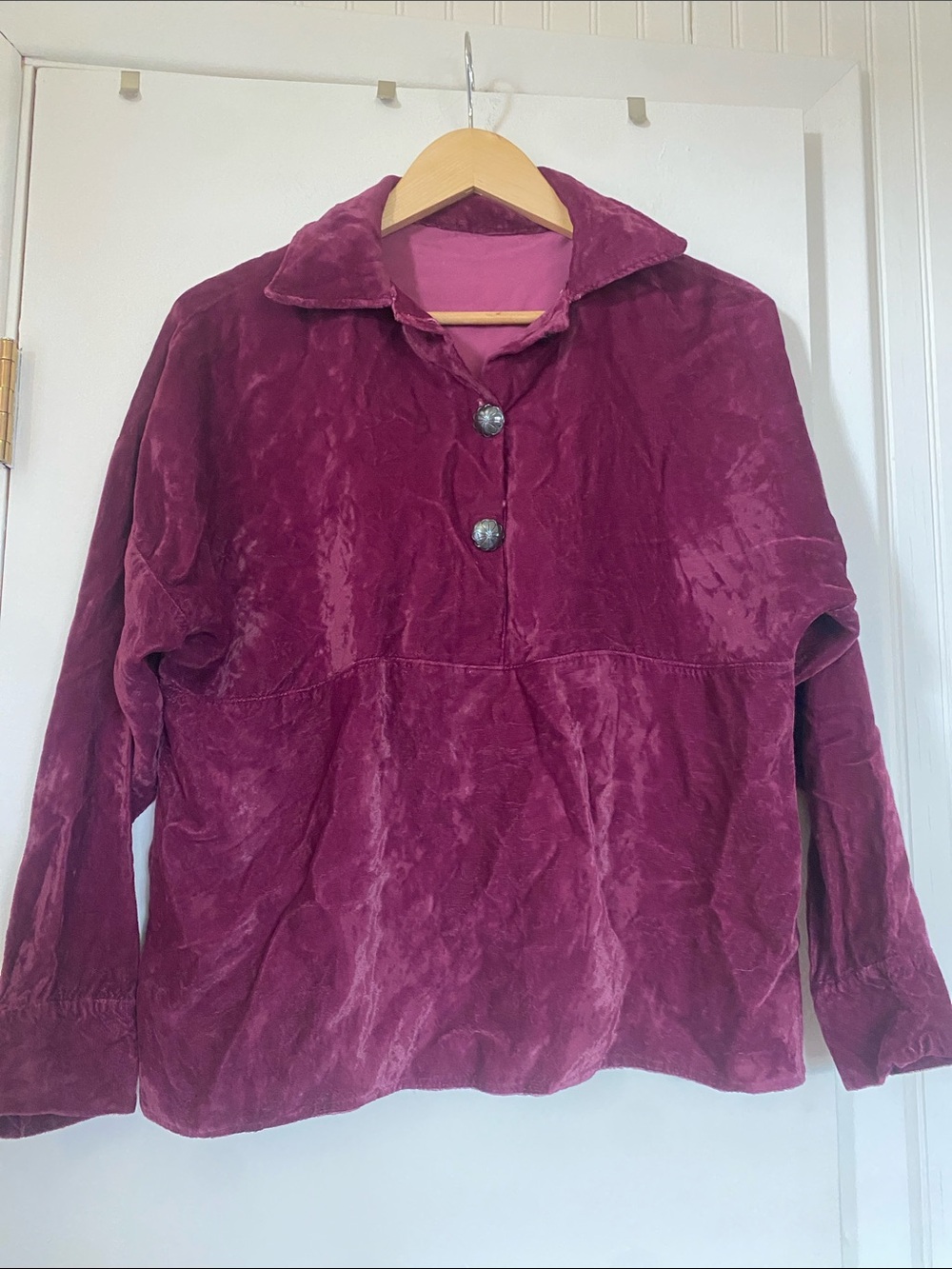 Western style velvet top